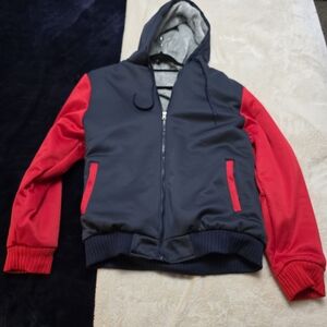 Kids Red and Black Hooded Jacket
